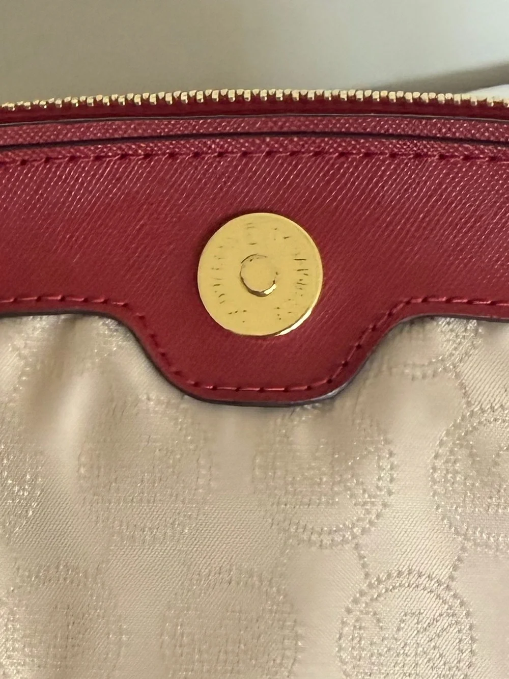 Michael Kors Bedford Nylon Messenger Crossbody Bag Red
